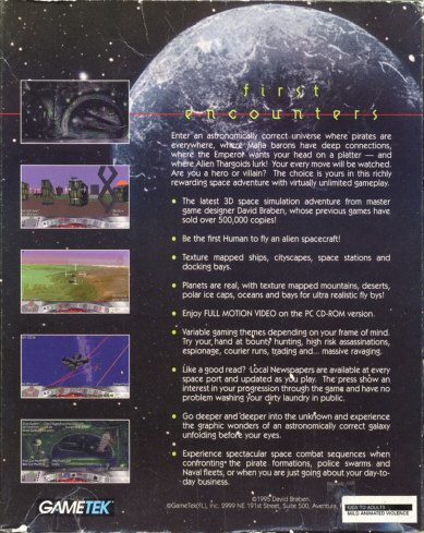 First Encounters (US) Box, hinten
